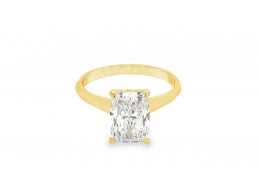 18ct Yellow Gold Lab Diamond Solitaire Ring