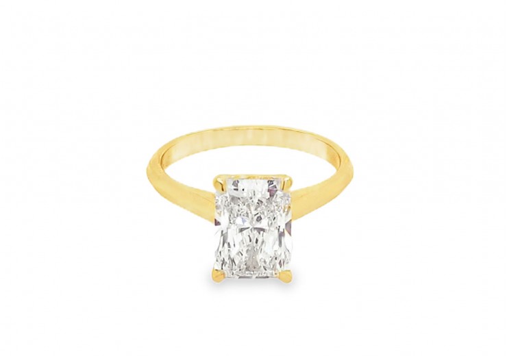 18ct Yellow Gold Lab Diamond Solitaire Ring