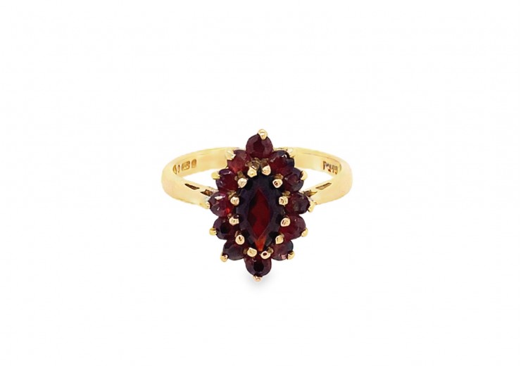 Pre-owned 9ct Gold Garnet Ring