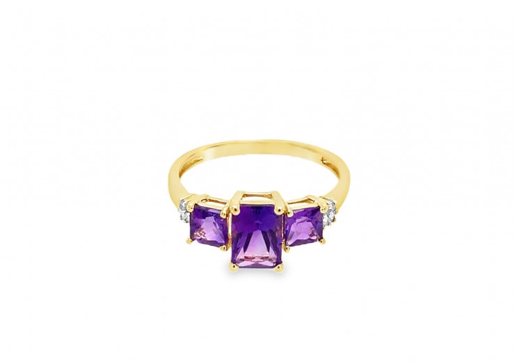 Pre-owned 9ct Gold Amethyst Ring