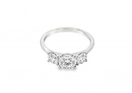 Platinum Lab Diamond Trilogy Ring Platinum Lab Diamond Trilogy Ring
