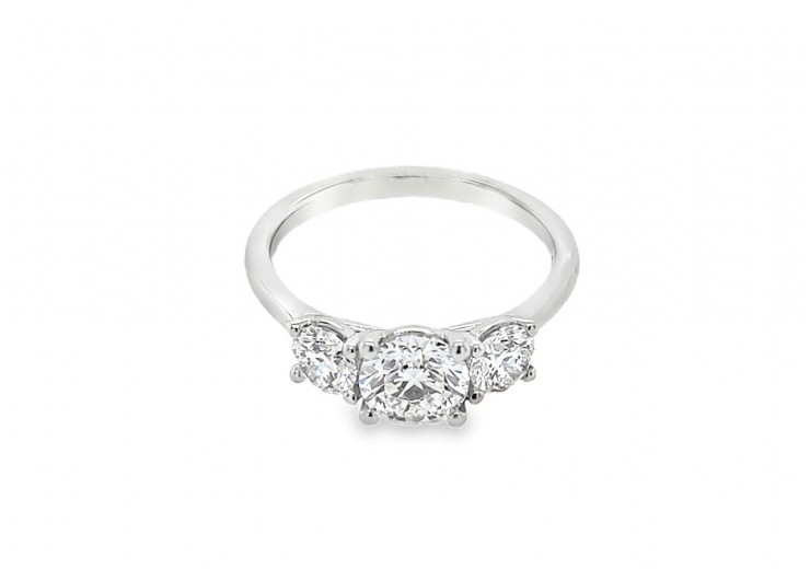 Platinum Lab Diamond Trilogy Ring Platinum Lab Diamond Trilogy Ring