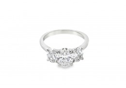 Platinum Lab Diamond Trilogy Ring Platinum Lab Diamond Trilogy Ring