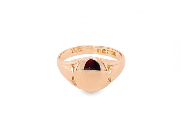 Pre-owned Antique 9ct Rose Gold Signet Ring