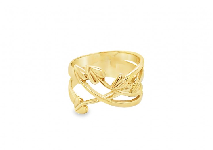 Pre-owned 9ct Gold Fancy Leaf Ring