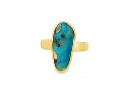 9ct Yellow Gold Winton Boulder Opal Ring