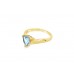 Pre-owned 9ct Gold & Blue Topaz Ring