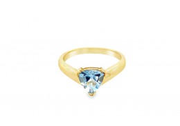 Pre-owned 9ct Gold & Blue Topaz Ring