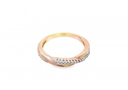 Pre-owned 9ct Rose Gold & Diamond Ring