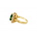 18ct Yellow Gold Emerald & Diamond Coronation Ring 18ct Yellow Gold Emerald & Diamond Coronation Ring