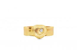 Pre-owned 18ct Yellow Gold Chopard Happy Diamonds Ring