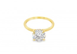 18ct Gold Lab Diamond Solitaire Ring