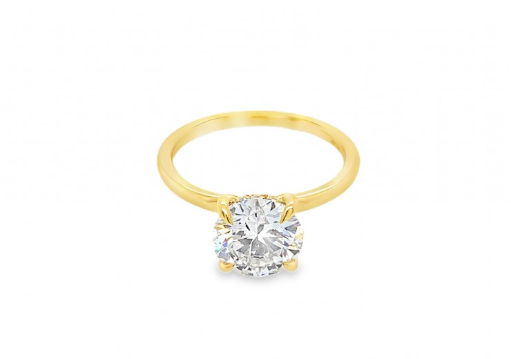 18ct Gold Lab Diamond Solitaire Ring