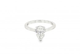 Platinum Pear Cut Lab Diamond Ring Platinum Pear Cut Lab Diamond Ring