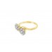 Pre-owned Antique 18ct Gold Diamond Toi Et Moi Ring