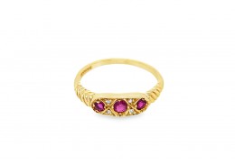 Pre-owned Vintage 9ct Ruby & Diamond Ring