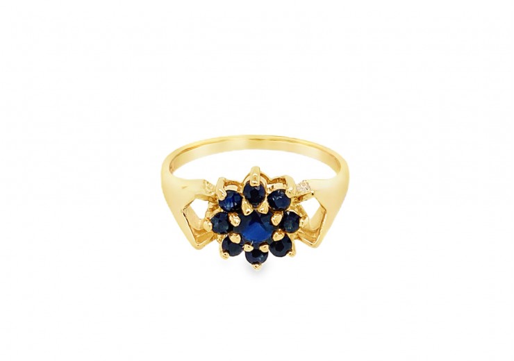 Pre-owned 9ct Gold Sapphire Ring