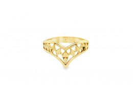 Pre-owned 9ct Gold Wishbone Ring