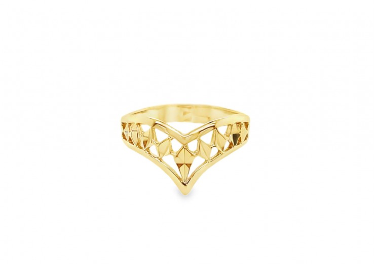 Pre-owned 9ct Gold Wishbone Ring