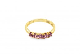 Pre-owned  9ct Gold & Pink Sapphire Ring