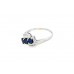 Pre-owned 9ct White Gold Sapphire & Diamond Ring Pre-owned 9ct White Gold Sapphire & Diamond Ring
