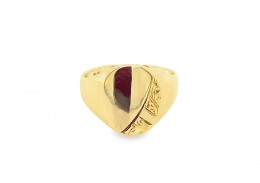 Pre-owned 9ct Gold Oval Signet Ring