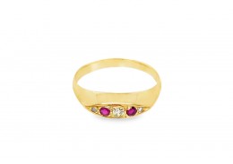 Pre-owned Antique 18ct Ruby & Diamond Ring