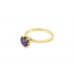 Pre-owned 14ct Gold Synthetic Alexandrite Ring