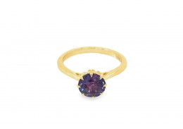 Pre-owned 14ct Gold Synthetic Alexandrite Ring Pre-owned 14ct Gold Synthetic Alexandrite Ring