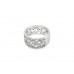 Pre-owned 14ct White Gold Diamond Floral Band