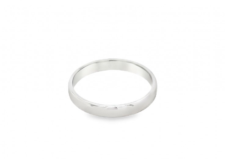 Pre-owned Platinum Plain Band