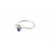 Pre-owned 9ct White Gold Sapphire & Diamond Toi Et Moi Ring