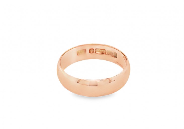 Pre-owned 9ct Rose Gold Plain Band