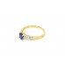 Pre-owned 9ct Gold Sapphire & Zircon Ring