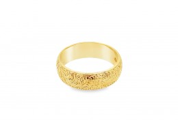 Pre-owned Antique 18ct Yellow Gold Patterned Band Pre-owned Antique 18ct Yellow Gold Patterned Band