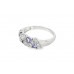 Pre-owned 9ct White Gold Tanzanite & Diamond Ring