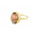 Pre-owned Vintage 9ct Yellow Gold Agate Ring