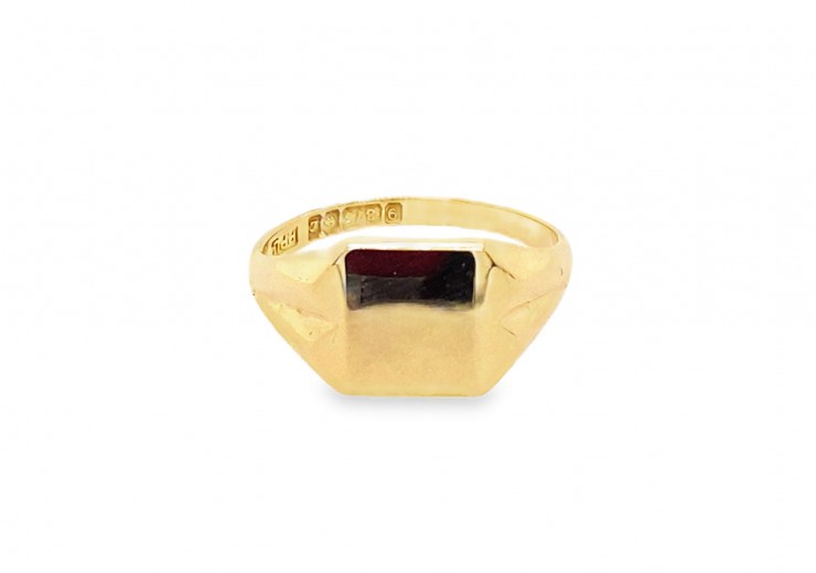 Pre-owned Vintage 9ct Yellow Gold Signet Ring