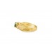 Pre-owned 18ct Yellow Gold Emerald & Diamond Crossover Ring