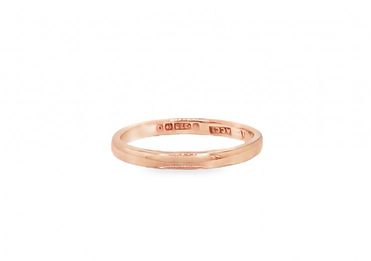 Pre-owned 9ct Rose Gold Plain Band Ring