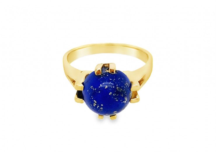 Pre-owned 14ct Yellow Gold Lapis Lazuli Ring