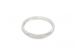 Pre-owned 18ct White Gold Plain Wedding Band Pre-owned 18ct White Gold Plain Wedding Band