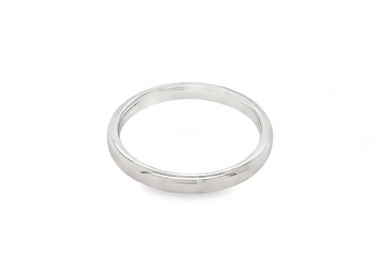 Pre-owned 18ct White Gold Plain Wedding Band