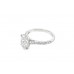 Platinum Oval Lab Diamond Ring Platinum Oval Lab Diamond Ring