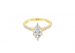 18ct Yellow Gold Lab Diamond Ring 18ct Yellow Gold Lab Diamond Ring