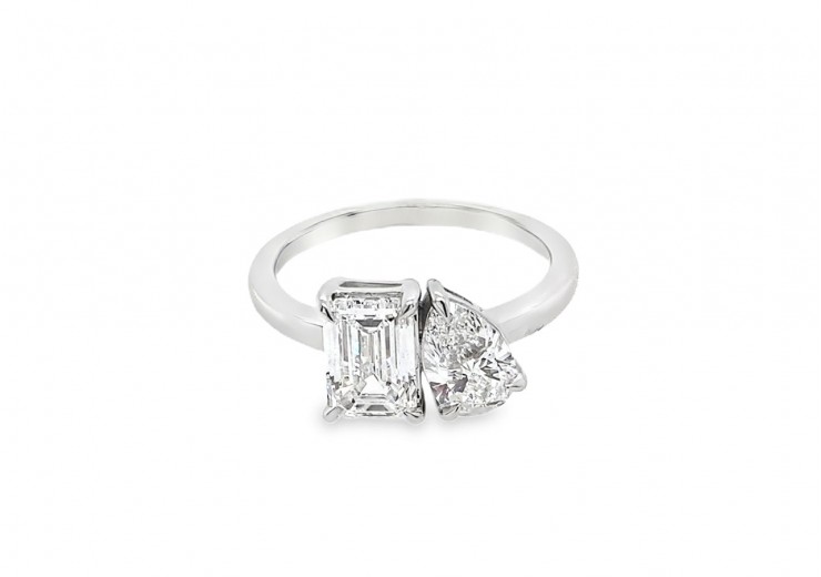 18ct White Gold Lab Diamond Toi Et Moi 18ct White Gold Lab Diamond Toi Et Moi