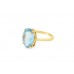 Pre-owned 9ct Yellow Gold Aquamarine Ring