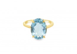 Pre-owned 9ct Yellow Gold Aquamarine Ring Pre-owned 9ct Yellow Gold Aquamarine Ring