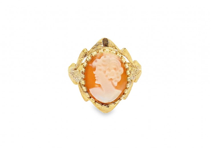 Pre-owned Vintage 9ct Gold Cameo Ring