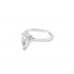 Platinum Pear Cut Lab Diamond Ring